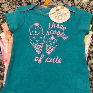 NWT Member’s Mark 5 pack bodysuits 12 months